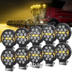 10x Led Lights For JCB Telehandler Loader Loadall Headlight Strobe DRL 12V 24V