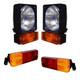 12v Backhoe Digger Headlight with Rear Light for JCB 2CX 3CX 4CX Pack of 4pcs
