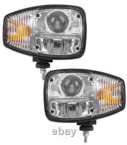 2X E9 LED Headlights For JCB Fastrac Telehandler Series 526 527 535 536 550 531