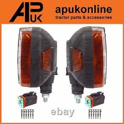 2x Head Light Lamp & Plug LH/RH for JCB John Deere 3200 3215 3220 Telehandler