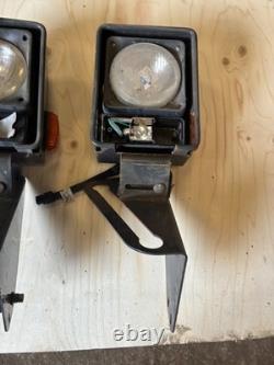 2x JCB HEAD LAMPS LEFT HANDED SPARES REPAIRS UNTESTED TELEHANDLER £150+VAT
