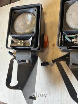 2x JCB HEAD LAMPS LEFT HANDED SPARES REPAIRS UNTESTED TELEHANDLER £150+VAT