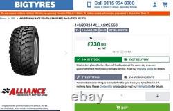 3 x JCB telehandler tyres-40/80R24 ALLIANCE 550 (TL) (154A8/149D)