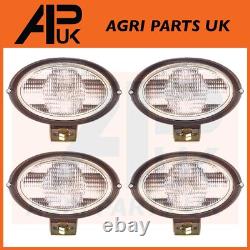 4 Oval Work Lights Telehandler Telescopic Lamps for Manitou Merlo Matbro JCB