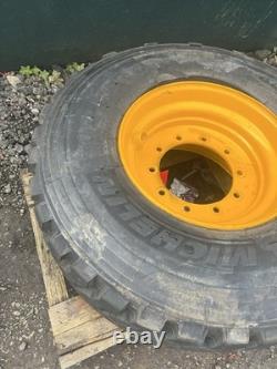 445/65/R22.5 JCB Wheel Rim & Tyre £650+vat Michelin 445 65 22.5 XZL 10 Stud