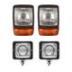 4Pcs Jcb Backhoe Loader Headlight & work light Assembly 3C 3CX 3D 3DX 4C 4CN