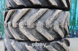 4x Michelin 400/80-24 Industrial Tires for JCB Telehandler, Loadall, and Forklif