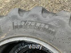 4x Michelin 460/70 R24 Tyres / JCB Telehandler Wheels