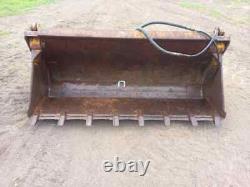 7ft 4 in 1 front loader bucket on pin and cone brackets, telehandler, matbro, JCB