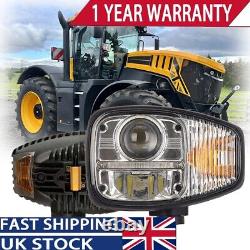 9 inch E9 Pair LED Headlights RHD OEM 70050193 For JCB Fastrac Telehandler