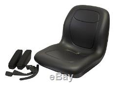 Black HIGH BACK SEAT with ARM RESTS for Caterpillar Dynapac JCB Montana Skytrak