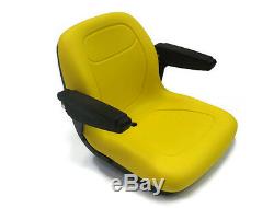 Black HIGH BACK SEAT with ARM RESTS for Caterpillar Dynapac JCB Montana Skytrak