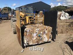 Cascade Bale Clamp. Jcb Telehandler Brackets. Cardboard Waste White Goods Scrap