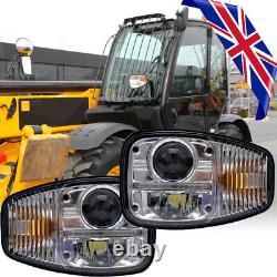 E9 LED Headlights Right Hand Driver Left and Right For JCB Fastrac Telehandler