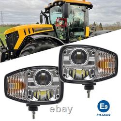 E9 Pair 82W 9 Zoll LED Headlights Left and Right For JCB Fastrac Tractor