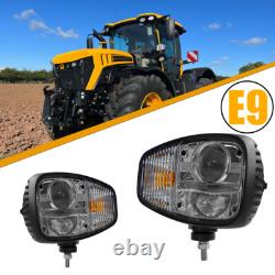E9 Pair LED Headlights For JCB Fastrac Telehandler Left and Right OEM 70050193
