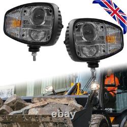 E9 Pair LED Headlights For Volvo JCB Loader L50C, L50B, 530,1000 OEM 70050193 RHD