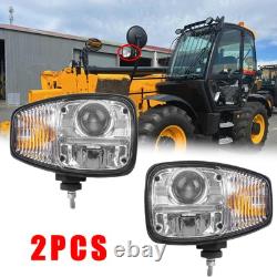 E9 Pair LED Headlights Left and Right DRL For JCB Telehandler 540-140, 540-170
