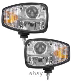 E9 Pair LED Headlights Left and Right For JCB 3CX Fastrac Vibromax VM Tractor