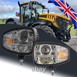 E9 Pair LED Headlights Left and Right OEM 70050193 For JCB Fastrac Telehandler