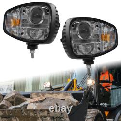E9 Pair LED Headlights RHD For Volvo JCB Loader L50C, L50B, 530,1000 OEM 70050193