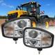 E9 Pair LED Headlights RHD OEM 70050193 For Volvo JCB Loader L50C, L50B, 530,1000