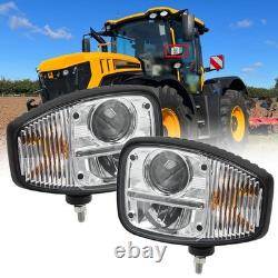 E9 Pair LED Headlights RHD OEM 70050193 For Volvo JCB Loader L50C, L50B, 530,1000