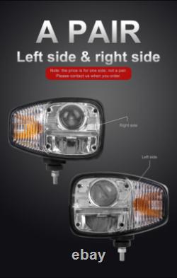 E9 Pair LED Headlights RHD OEM 70050193 For Volvo JCB Loader L50C, L50B, 530,1000