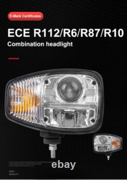E9 Pair LED Headlights RHD OEM 70050193 For Volvo JCB Loader L50C, L50B, 530,1000