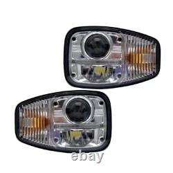 For JCB Fastrac Telehandler Pair of Full LED Headlights LH+RH DRL And Indicator