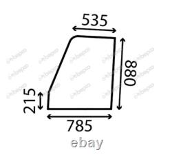 For JCB TELEHANDLER UPPER DOOR WINDOW LEFT FLAT TINTED 500 520 526