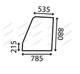 For JCB TELEHANDLER UPPER DOOR WINDOW LEFT FLAT TINTED 500 520 526