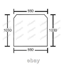 For JCB TELEHANDLER WINDSCREEN CURVED TINTED 520 530 532 533 535 537 540