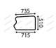 For JCB Telehandler Door Bottom Glass 520 530 531 533 535 536 537 540 541