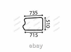 For, JCB Telehandler LOWER DOOR WINDOW LEFT FLAT NON-TINTED 520 530 535 540