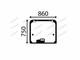 For, JCB Telehandler REAR WINDOW CURVED TINTED
