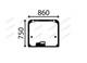 For, JCB Telehandler REAR WINDOW CURVED TINTED 520 530 535 540