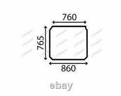 For, JCB Telehandler ROOF WINDSHIELD CURVED TINTED