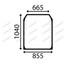 For, JCB Telehandler WINDSCREEN CURVED TINTED