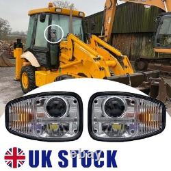 For JCB Various 2CX 3CX 4CX Loadall Telehandler Telescopic LED Headlight LH+RH