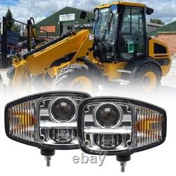 Full LED Headlight LH+RH DRL And Indicator For JCB Fastrac Telehandler TM Series