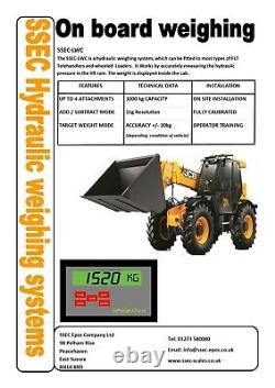 Hydraulic Onboard Weighing System For Jcb Tlt30d Telehandler Liftweigh Choice