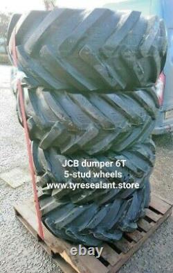 JCB 5-stud & 6T dumper telehandler loader wheels and tyres x4