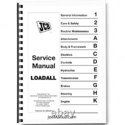 JCB 504B 526 Loadall Telehandler Service Manual 9803-3610U Printed Book