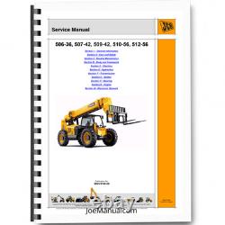 JCB 506-36 507-42 509-42 510-56 512-56 Telehandlers Service Manual 9803/3740