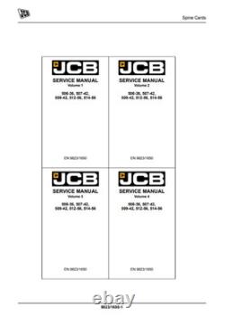 JCB 506-36 507-42 509-42 512-56 514-56 Telehandler Service Manual Printed Book