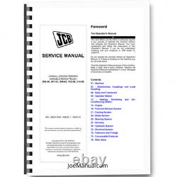 JCB 506-36 507-42 509-42 512-56 514-56 Telehandlers Loadall Service Manual 98