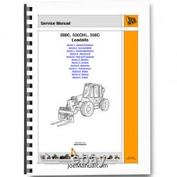JCB 506C 506CHL 508C Loadalls Telehandlers Service Manual 9803-3640U Printed