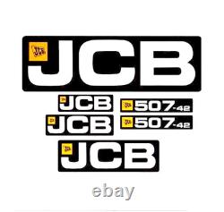 JCB 507-42 Telehandler Forklift Reach Boom Decal set sticker kit JCB507 42ALL