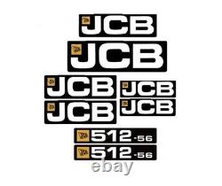 JCB 512-56 Telehandler Forklift Reach Boom Decal set sticker kit JCB512 56 ALL